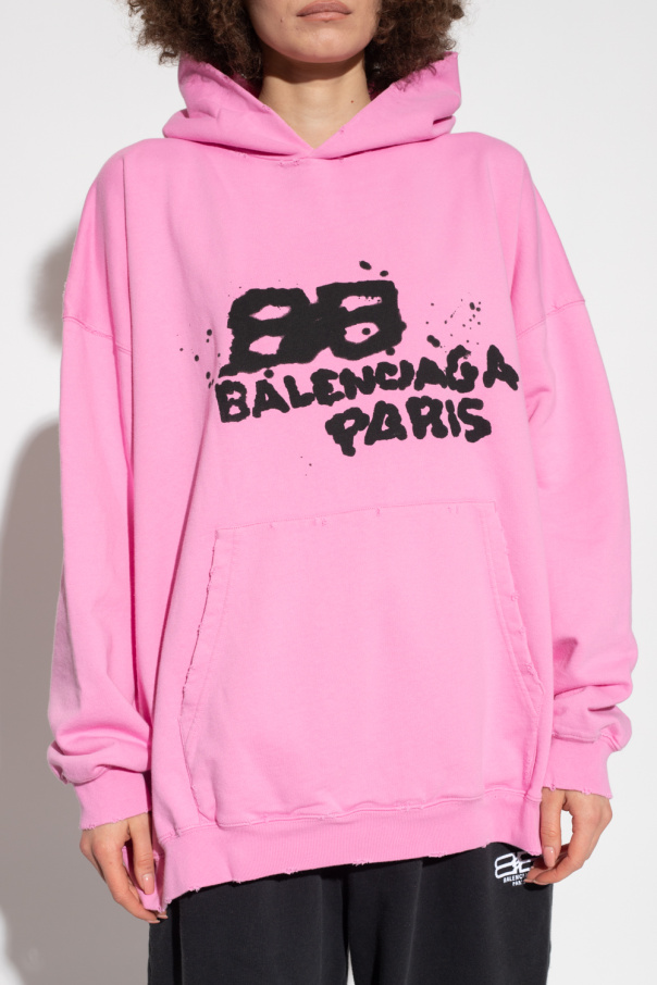 24PF new/BALENCIAGA 手描きスウェットシャツ Sweatshirt Pink 24PF new/BALENCIAGA 手描きスウェットシャツ Sweatshirt Pink
